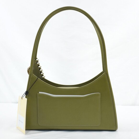 Marc Jacobs The Glam Claw Slip Leather Top Handle Shoulder Bag In Reed Green - Picture 3 of 15